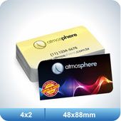 500 Cartões - 48x88mm Couchê - 300g - 4x2 Verniz Total Frent