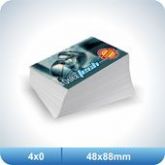 500 Cartões - 48x88mm  Couchê - 250g - 4x0 Verniz Total
