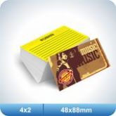1.000 Cartões - 48x88mm  Couchê - 250g - 4x2 Verniz Total Fr