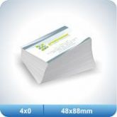 500 Cartões - 48x88mm Couchê - 300g - 4x0 Verniz Total Frent