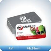 500 Cartões - 48x88mm Couchê - 300g - 4x1 Verniz Total Frent